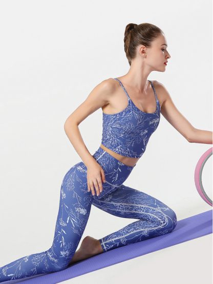 Custom printed gym wear women fit yoga clothing sling tank top - Image 5