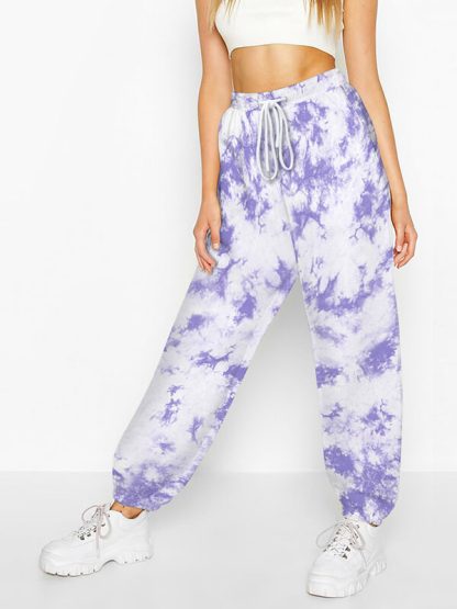 Custom printed jogger pants drawstring tie dye track?pants - Image 4