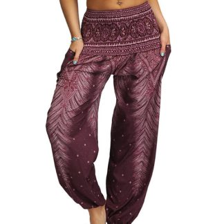 Custom printed yoga pants India style baggy high waisted pants