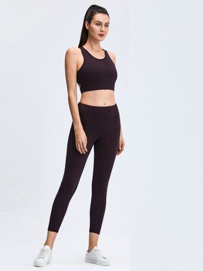 Blank fitness apparel custom stretch tights workout clothes - Image 3