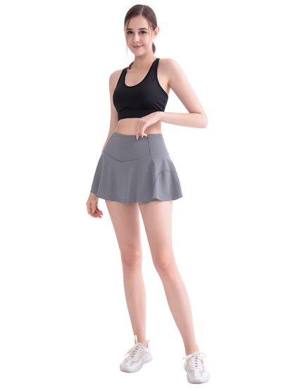 Custom running tennis skirt high waist sport culottes - Image 3