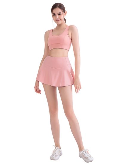 Custom running tennis skirt high waist sport culottes - Image 4
