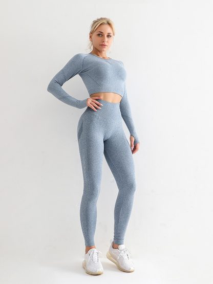 Custom seamless activewear sets fitness gym sets workout clothing women - Image 3