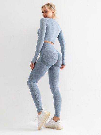 Custom seamless activewear sets fitness gym sets workout clothing women - Image 4