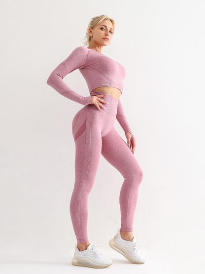 Custom seamless activewear sets fitness gym sets workout clothing women - Image 5