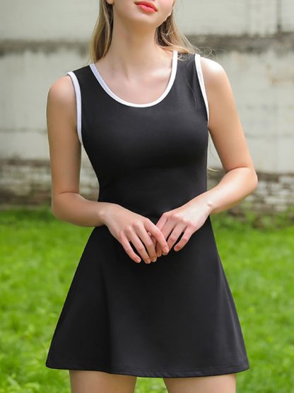 Custom Sleeveless Tennis Dress Slim Fit Quick Dry Running Short Dress