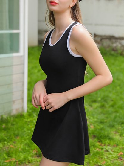 Custom Sleeveless Tennis Dress Slim Fit Quick Dry Running Short Dress - Image 2