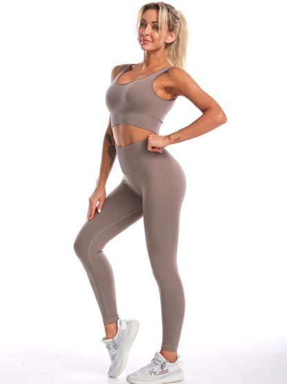 Custom sports bra and leggings seamless activewear Clothing set