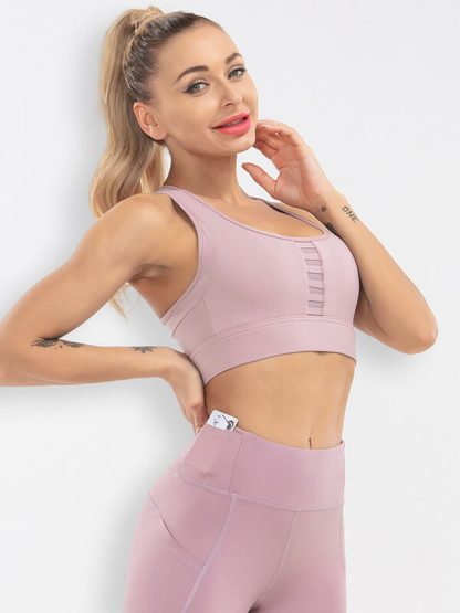 Custom sports bra wholesale high-impact tank style workout bra - Image 4