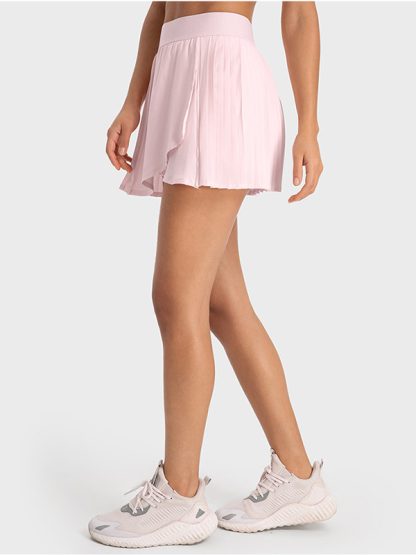 Custom Sports Pants Yoga Cross Front Pleated Skirt Tennis Skirt - Image 6
