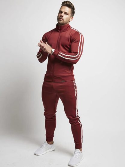 Custom Sports Team Track Striped Jackets Men's OEM Custom Logo - Image 4