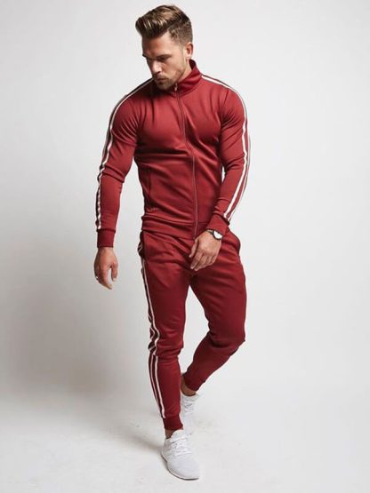 Custom Sports Team Track Striped Jackets Men's OEM Custom Logo - Image 5