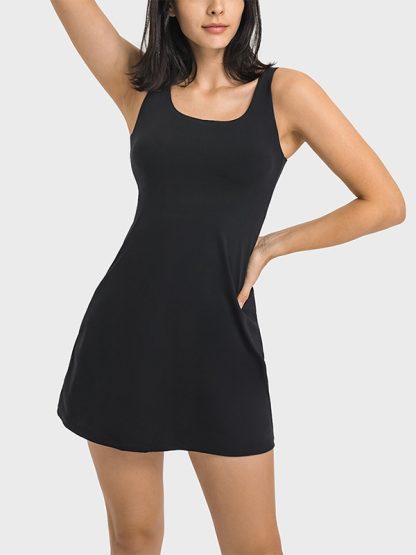 Custom tank top tennis dress fake two pieces to prevent exposure - Image 4