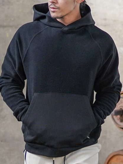 Custom team sweatshirts men raglan sleeve warm up hooded sweatshirts