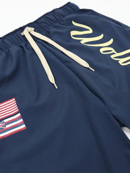 Custom text printed gym shorts baggy nylon sweat shorts - Image 5