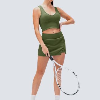 Custom tight tennis skirt high waist fitness short culottes