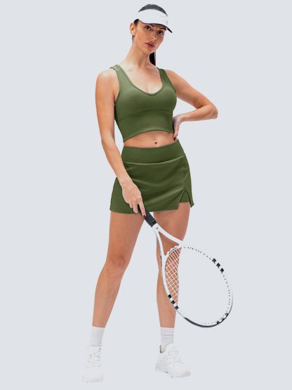 Custom tight tennis skirt high waist fitness short culottes