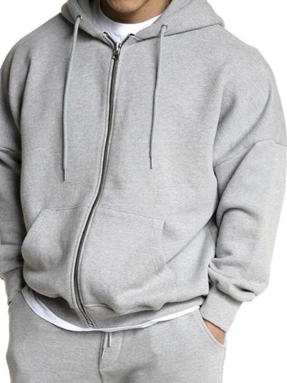 Custom track jackets with hood and drawstring pocket tracksuit - Image 4