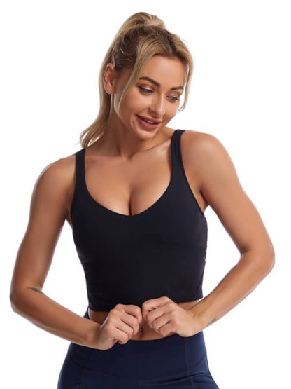 Custom U-shaped sport tank tops women's shockproof high-intensity yoga bra
