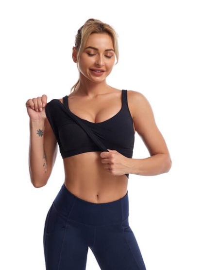 Custom U-shaped sport tank tops women's shockproof high-intensity yoga bra - Image 4